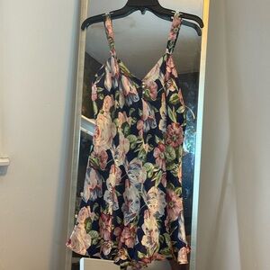 VTG Cacique Navy and Pink Floral Lingerie